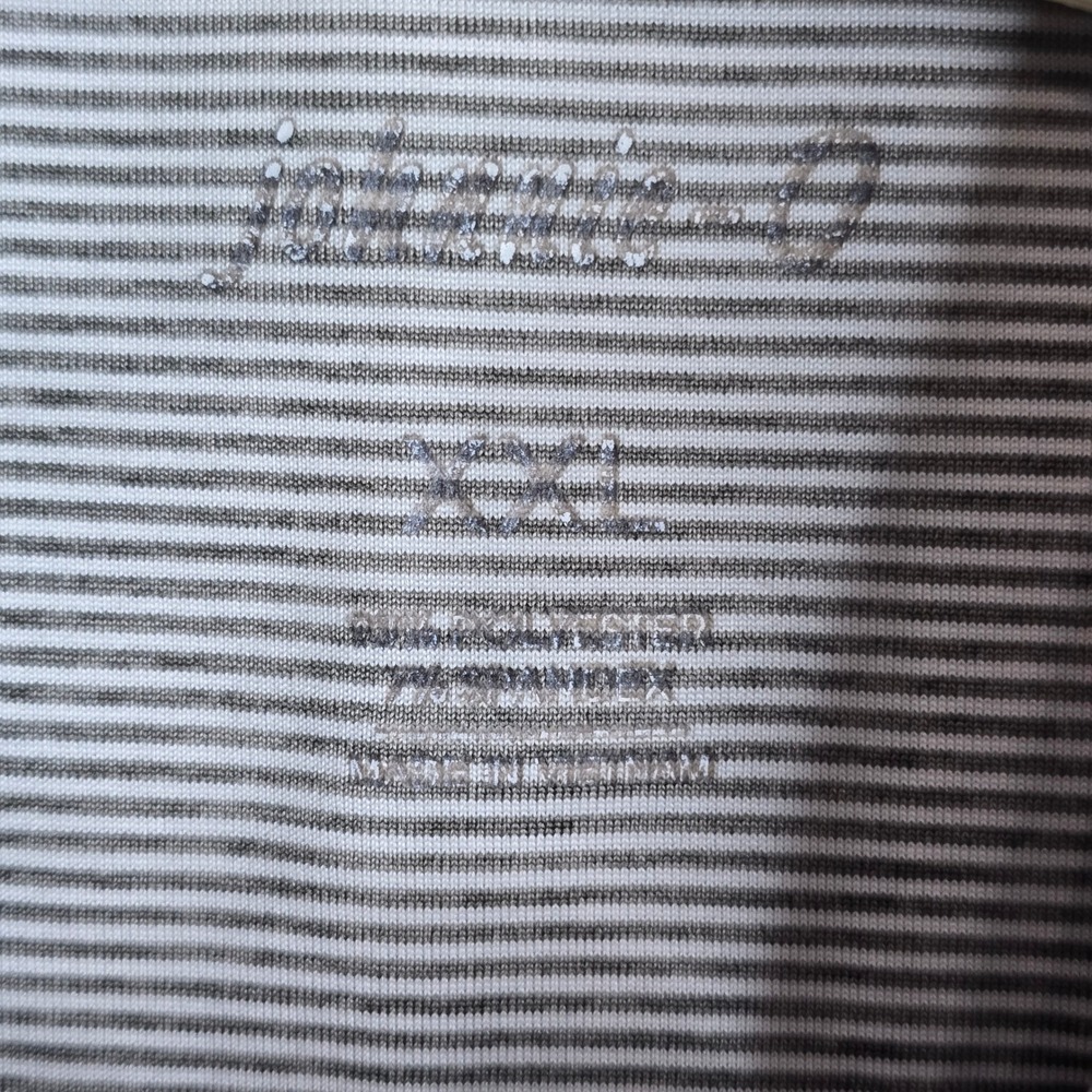 Johnnie-O Mens XXL Mississippi State Bulldogs Polo Shirt Gray Striped Golf Top - Picture 4 of 8